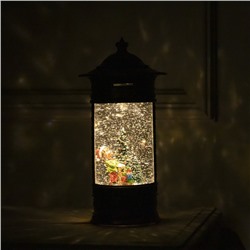 Светодиодная фигура «Фонарь с эльфом» 14×27×14 см, пластик, батарейки ААх3 (не в комплекте), USB, свечение тёплое белое