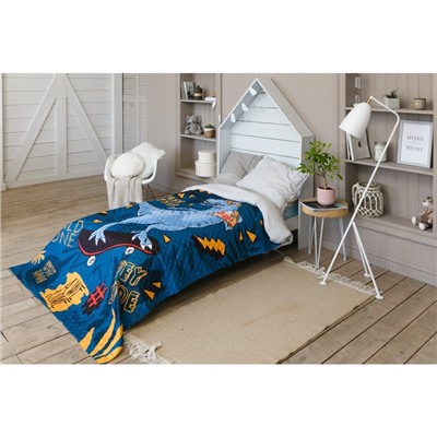 Покрывало 1.5-спальное «Этель» T-rex, 145×210 см, микрофибра