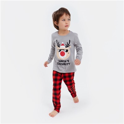 Пижама новогодняя детская KAFTAN «Santa's security» размер 28 (86-92)