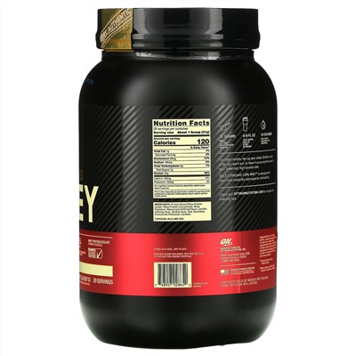 Optimum Nutrition, Gold Standard 100% Whey, сыворотка со вкусом ванильного мороженого, 907 г (2 фунта)