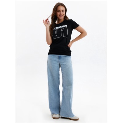 Футболка женская KAFTAN Sport Family, чёрная, размер 48