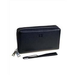 Клатч мужской из натуральной кожи, цвет черный