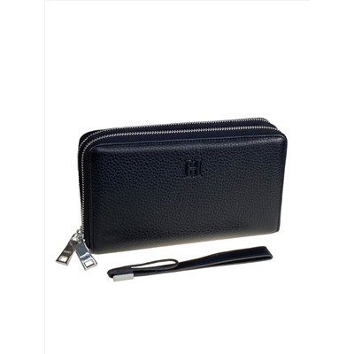 Клатч мужской из натуральной кожи, цвет черный