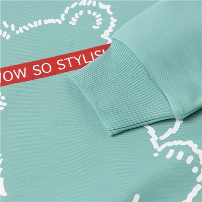 Комплект для девочки (джемпер, брюки), цвет пыльная мята, рост 104 см