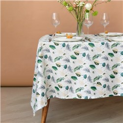 Скатерть «Этель. Домашние растения», 149×220 см, 80% хлопок, 20% п/э, сатин 110 г/м²