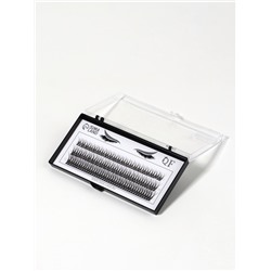 Набор накладных ресниц «Ласточкин хвост», пучки, 10, 12, 14 мм, толщина 0.1 мм, изгиб D, 12 D