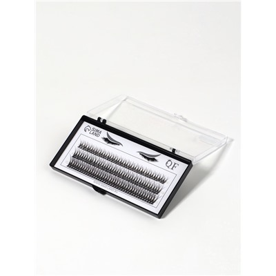 Набор накладных ресниц «Ласточкин хвост», пучки, 10, 12, 14 мм, толщина 0.1 мм, изгиб D, 12 D