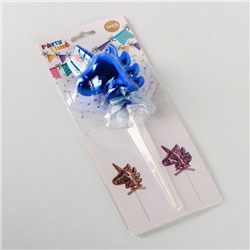 Топпер для торта «Единорог», 21×7 см, цвет синий