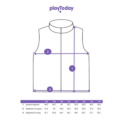 Жилет текстильный с полиуретановым покрытием для девочек