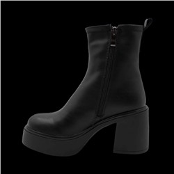 Ботинки из натуральной кожи на меху РМ-094-1 черные