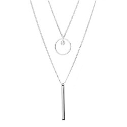 Колье из серебра куб.циркон., Ю-55048р