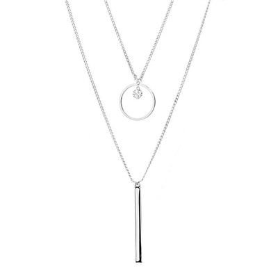 Колье из серебра куб.циркон., Ю-55048р