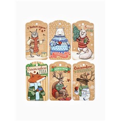 Шильдик декоративный в наборе «Снежные истории», 9×5 см