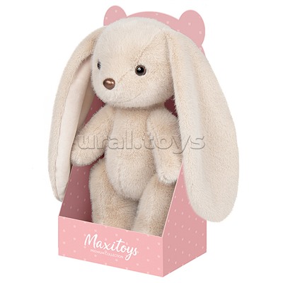 Зайка Бежевый, 20 см, в коробке