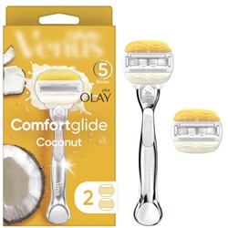 Станок для бритья Dʤɪˈlett ВИНУС Olay ComfortGlide (+ 2 кассеты) Ручка металл (Оригинал)