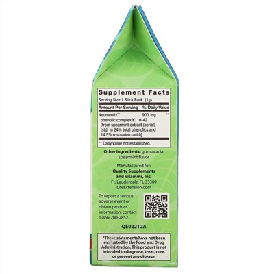 Life Extension, Neumentix, чай Focus с мятой, 14 пакетиков