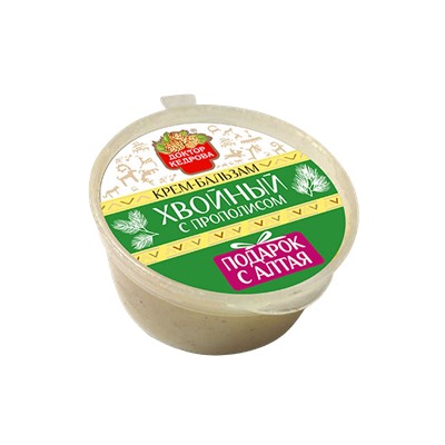 Крем-бальзам хвойный с прополисом 50 мл.