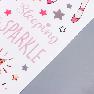 Наклейка интерьерная цветная «Принцесса на месяце», 30×60 см