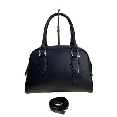 Женская сумка из натуральной кожи, цвет  черный