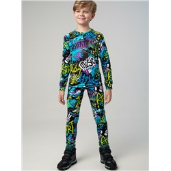 Термокомплект трикот. для мальчиков: фуфайка (футболка) с длин. рук, брюки
