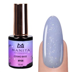 MANITA База для ногтей камуфлирующая с блестками №08 / Cosmo Base, 10 мл 23275