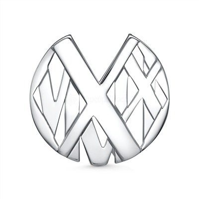 Подвеска из серебра родированная 925 пробы П-2858-Р