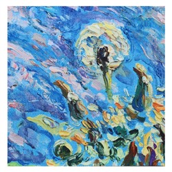 Картина - холст «Одуванчик», на подрамнике, 30×30 см