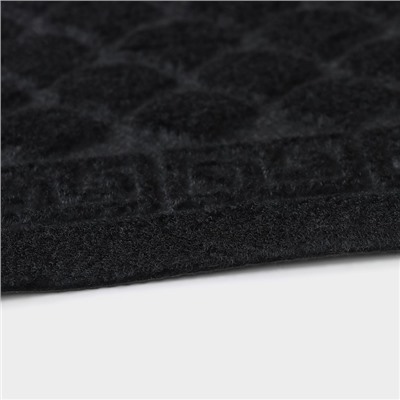 Коврик придверный Доляна «Спираль», полукруглый, влаговпитывающий, без окантовки, 38×58 см, цвет МИКС