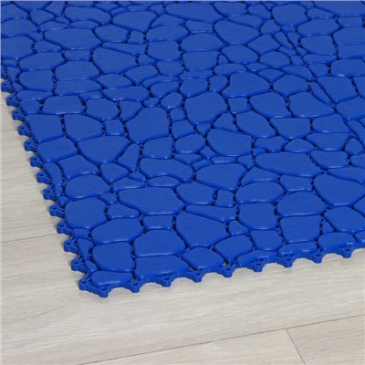 Напольное модульное покрытие AQUA STONE, 34×34 см, 6 шт в упаковке, синий