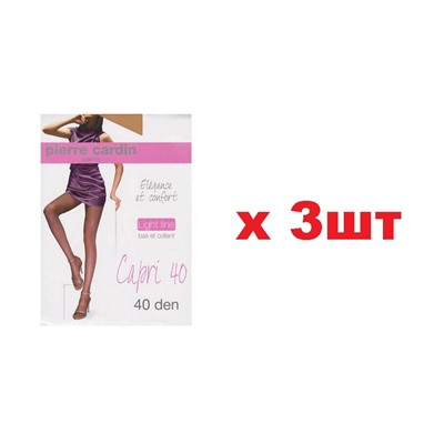 Pierre Cardin Колготки женские Capri 40 den размер 2 бронзовый 3шт