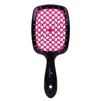 Kristaller Расчёска массажная для быстрой сушки волос WS023, черно-розовый, пластик, 20,5 см 27967