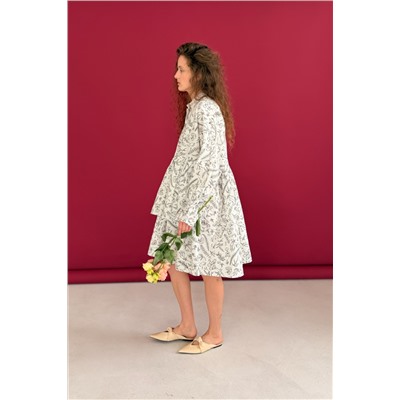 Платье  PUFF059/07/Белый, черный