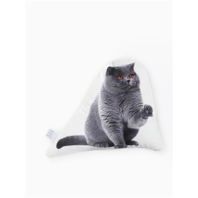 Подушка «Этель» British cat, 40×33 см, 100% п/э, велюр