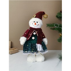 Новогоднее украшение Снеговик на телескопических ножках 35/60 см / SH056-2 /уп 72/