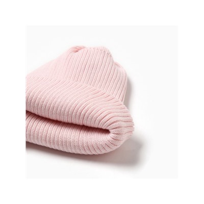 Шапка женская MINAKU, размер 52-56, цвет нежно-розовый