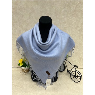 Платок  из кашемира и шерсти, цвет серо-голубой