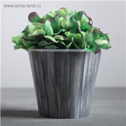 Кашпо для цветов «Досочки», 800 мл, d=11 см, h=12 см, пластиковое