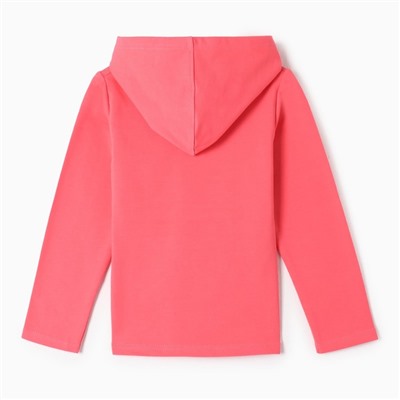 Толстовка для девочки, рост 92 см, коралловая
