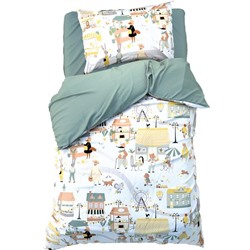 Постельное бельё 1.5-спальное «Этель» Fantastic town, бязь