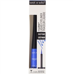 Wet n Wild, Жидкая подводка для глаз MegaLiner, цвет Voltage Blue, 3,5 мл