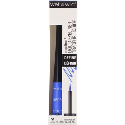 Wet n Wild, Жидкая подводка для глаз MegaLiner, цвет Voltage Blue, 3,5 мл