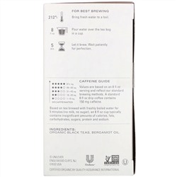 Tazo Teas, Organic Earl Grey Noir, Black Tea, 20 Tea Bags, 1.76 oz (50 g)