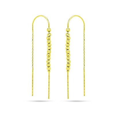 Серьги из серебра без вставки, ТДБ-8711лп