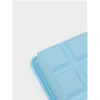 Форма для льда Доляна «Кубик», силикон, 11.7×18.7×3.4 см, 15 ячеек (3.4×3.4 см), голубая