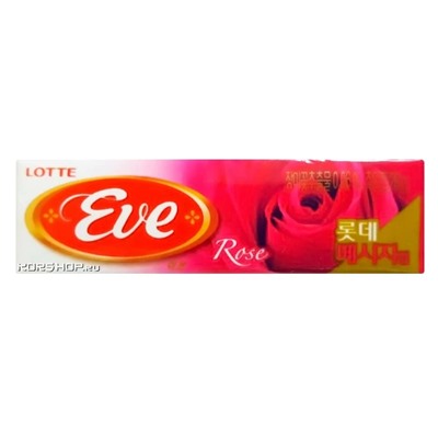 Жевательная резинка со вкусом розы Eve Lotte, Корея, 26 г