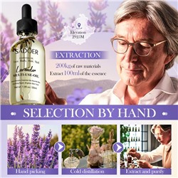 SADOER   Масло лаванды для лица, тела, волос, ногтей, 55мл.