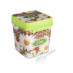 Банка Плетенка (чай) 1,2л с ложкой М4830