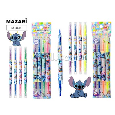 Набор текстовыделителей "Ушастик" двусторонние, пулевидный / скошенный наконечники, ширина линии письма 1 - 3 мм,