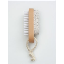 Пемза для педикюра с щёткой, с подвесом, искусственная щетина, 9.5×4 см