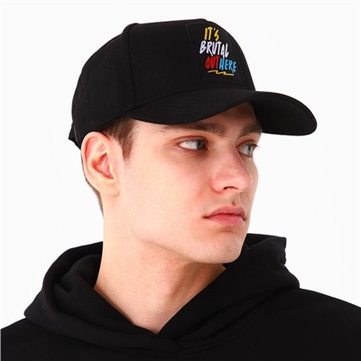 Кепка Brutal, чёрная, р-р 56